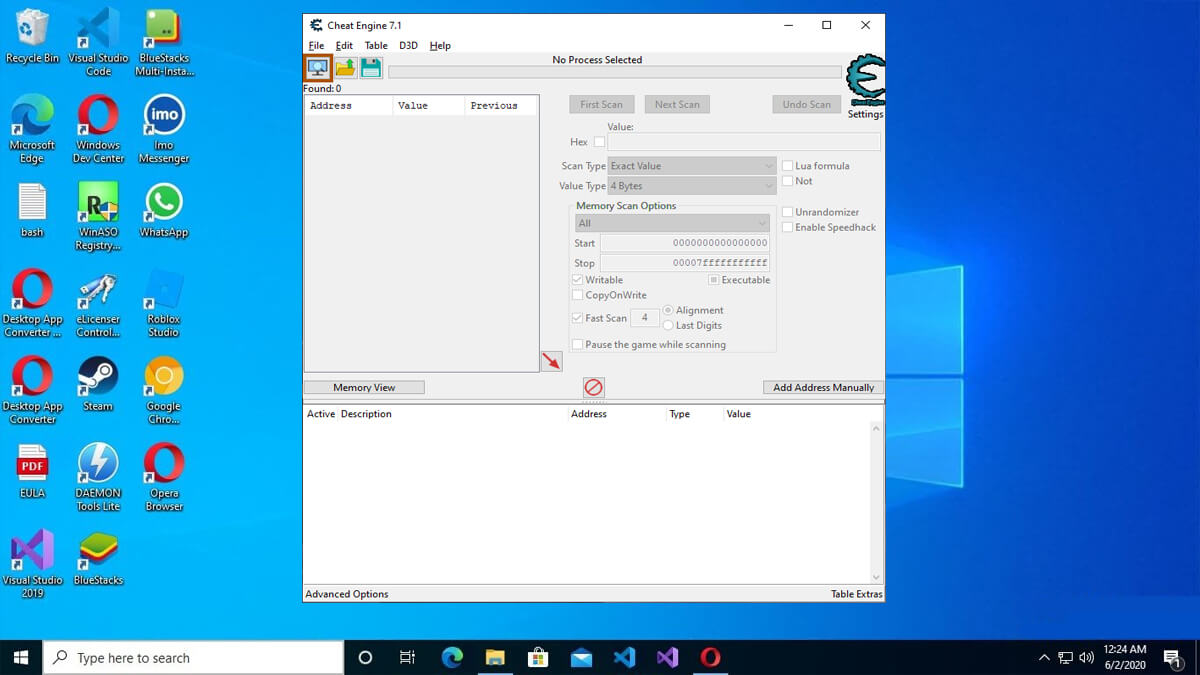 Free Download Cheat Engine for windows 10
