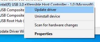 update drivers on Windows