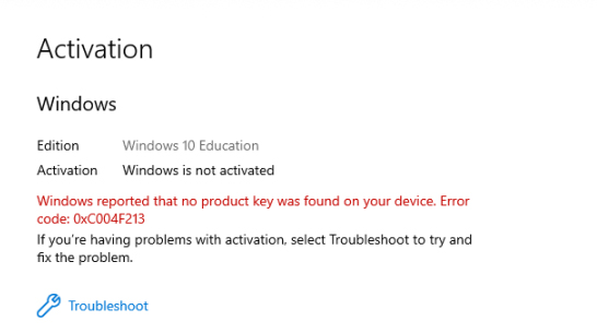 windows activation error 0xc004f211