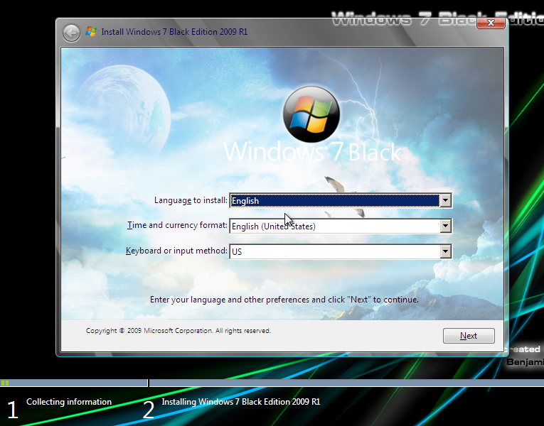 Windows 7 Black Installation