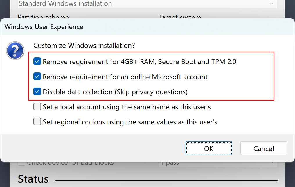 remove requirement for TPM and Secure boot in Rufus